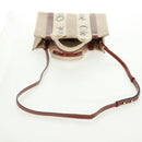 Chloe Woody Hand Bag Canvas 2way Beige Gold Auth am10533V-10