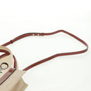 Chloe Woody Hand Bag Canvas 2way Beige Gold Auth am10533V-12