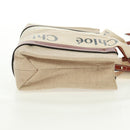 Chloe Woody Hand Bag Canvas 2way Beige Gold Auth am10533V-6