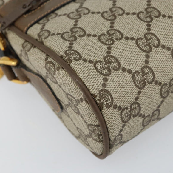 GUCCI GG Supreme Web Sherry Line Shoulder Bag PVC Beige 68 02 004 Auth am10537