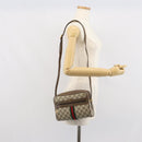 GUCCI GG Supreme Web Sherry Line Shoulder Bag PVC Beige 68 02 004 Auth am10537-23