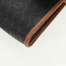 Christian Dior Honeycomb Canvas Chain Shoulder Bag Black Gold Auth am10539V-14