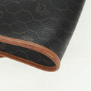 Christian Dior Honeycomb Canvas Chain Shoulder Bag Black Gold Auth am10539V-15