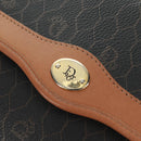 Christian Dior Honeycomb Canvas Chain Shoulder Bag Black Gold Auth am10539V-17