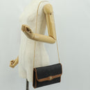 Christian Dior Honeycomb Canvas Chain Shoulder Bag Black Gold Auth am10539V-22