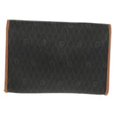 Christian Dior Honeycomb Canvas Chain Shoulder Bag Black Gold Auth am10539V-2