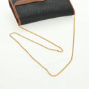 Christian Dior Honeycomb Canvas Chain Shoulder Bag Black Gold Auth am10539V-7