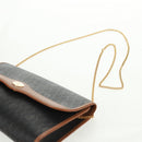 Christian Dior Honeycomb Canvas Chain Shoulder Bag Black Gold Auth am10539V-8