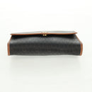 Christian Dior Honeycomb Canvas Chain Shoulder Bag Black Gold Auth am10539V-5