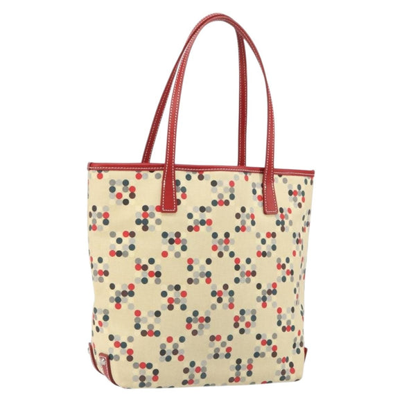 BURBERRY Blue Label Tote Bag Canvas Ivory Silver Auth am10541
