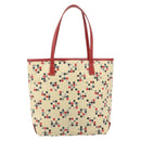 BURBERRY Blue Label Tote Bag Canvas Ivory Silver Auth am10541-2