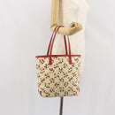 BURBERRY Blue Label Tote Bag Canvas Ivory Silver Auth am10541-21