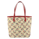 BURBERRY Blue Label Tote Bag Canvas Ivory Silver Auth am10541-3