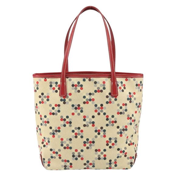 BURBERRY Blue Label Tote Bag Canvas Ivory Silver Auth am10541