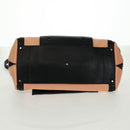 Chloe Alice Hand Bag Leather 2way Beige Black gold Auth am10542V-11