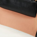 Chloe Alice Hand Bag Leather 2way Beige Black gold Auth am10542V-17