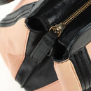 Chloe Alice Hand Bag Leather 2way Beige Black gold Auth am10542V-22