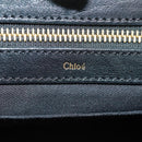 Chloe Alice Hand Bag Leather 2way Beige Black gold Auth am10542V-23