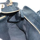 Chloe Alice Hand Bag Leather 2way Beige Black gold Auth am10542V-25