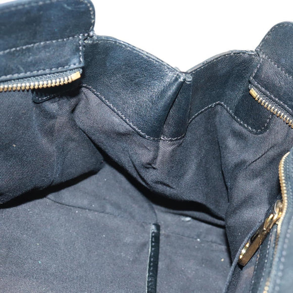 Chloe Alice Hand Bag Leather 2way Beige Black gold Auth am10542V