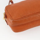 Miu Miu Umhängetasche Leder Orange Gold Auth am10543-14