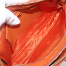 Miu Miu Umhängetasche Leder Orange Gold Auth am10543-11