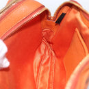 Miu Miu Umhängetasche Leder Orange Gold Auth am10543-20