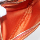 Miu Miu Umhängetasche Leder Orange Gold Auth am10543-22