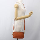 Miu Miu Umhängetasche Leder Orange Gold Auth am10543-23