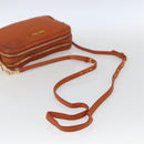 Miu Miu Umhängetasche Leder Orange Gold Auth am10543-7