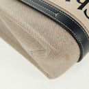 Chloe Woody Hand Bag Canvas 2way Ivory Gold Auth am10546V-16