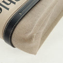 Chloe Woody Hand Bag Canvas 2way Ivory Gold Auth am10546V-17