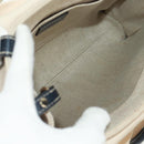 Chloe Woody Hand Bag Canvas 2way Ivory Gold Auth am10546V-21