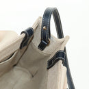 Chloe Woody Hand Bag Canvas 2way Ivory Gold Auth am10546V-22