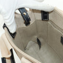 Chloe Woody Hand Bag Canvas 2way Ivory Gold Auth am10546V-23