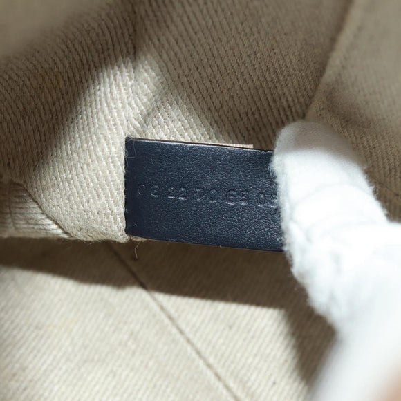 Chloe Woody Hand Bag Canvas 2way Ivory Gold Auth am10546V