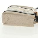 Chloe Woody Hand Bag Canvas 2way Ivory Gold Auth am10546V-9