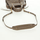 BALENCIAGA Neo Classic City Hand Bag Patent 2way Gray Gold 638524 Auth am10547SAM-9