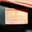 GUCCI GG Canvas Guccissima Pouch Leather Orange Gold 153228 Auth am10551V-9