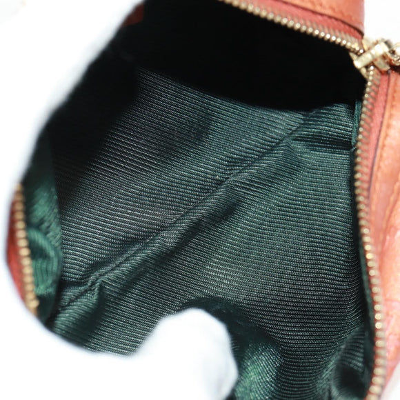 GUCCI GG Canvas Guccissima Pouch Leather Orange Gold 153228 Auth am10551V