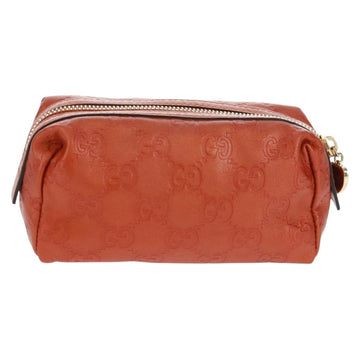 GUCCI GG Canvas Guccissima Pouch Leather Orange Gold 153228 Auth am10551V - 0