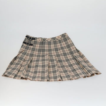 BURBERRY Nova Check Skirt Cotton 7 Set Beige Red blue Auth am10553 - 0