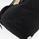FENDI Jersey Mamma Baguette Shoulder Bag Nylon Black Silver Auth am10557-14