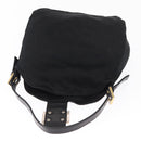 FENDI Jersey Mamma Baguette Shoulder Bag Nylon Black Silver Auth am10557-19