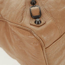 BALENCIAGA Classic Vero Hand Bag Leather Beige 235216 Auth am10563V-9