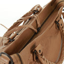 BALENCIAGA Classic Vero Hand Bag Leather Beige 235216 Auth am10563V-6