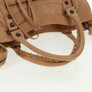 BALENCIAGA Classic Vero Hand Bag Leather Beige 235216 Auth am10563V-7