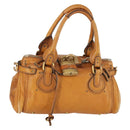 Chloe Paddington Hand Bag Leather Brown Gold Auth am10564V-1