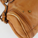 Chloe Paddington Hand Bag Leather Brown Gold Auth am10564V-14