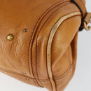 Chloe Paddington Hand Bag Leather Brown Gold Auth am10564V-15